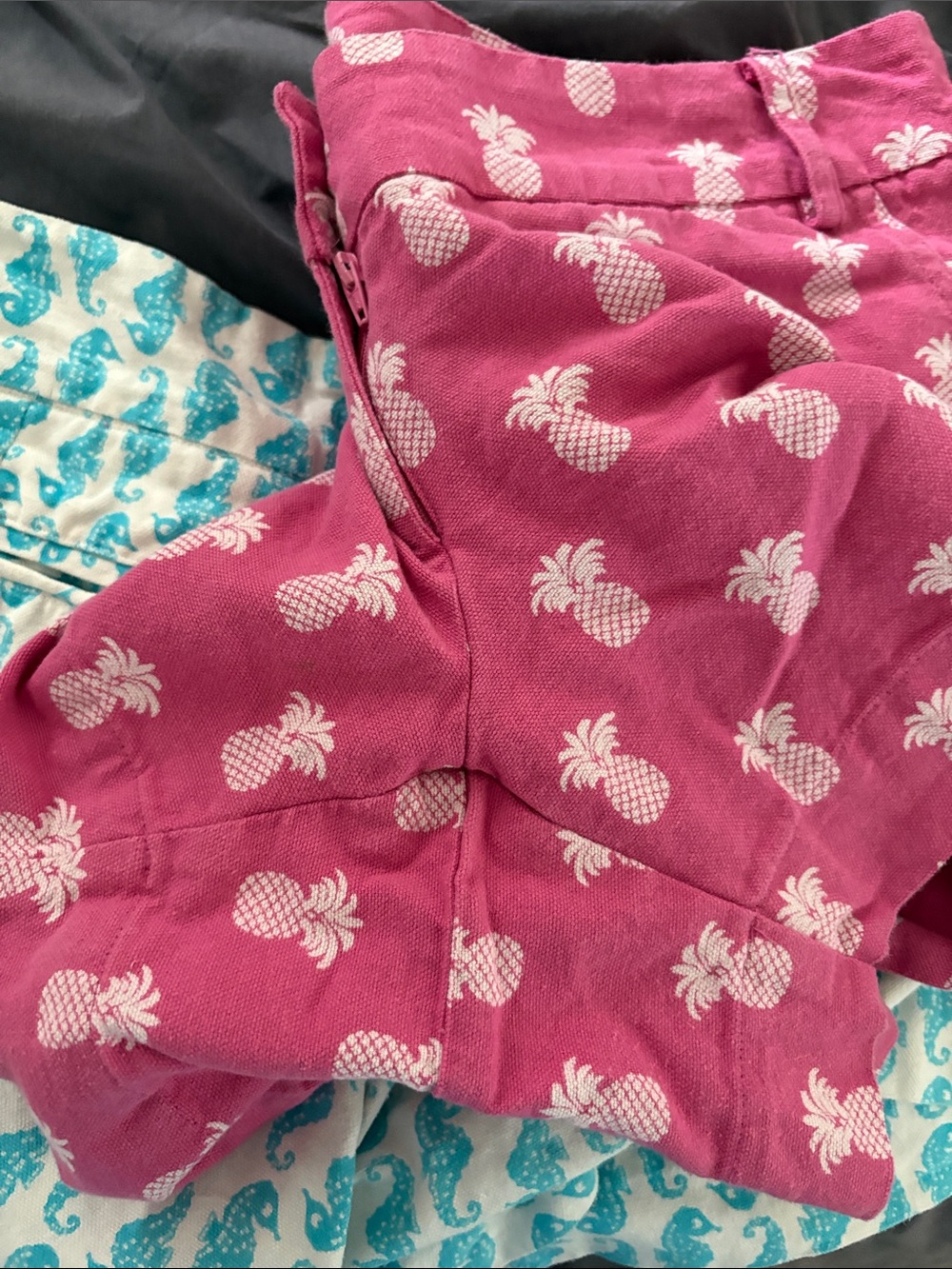 Preppy Girl Women’s Pink & blue Print Cotton Shorts — Casual Summer Staple - Picture 9 of 9